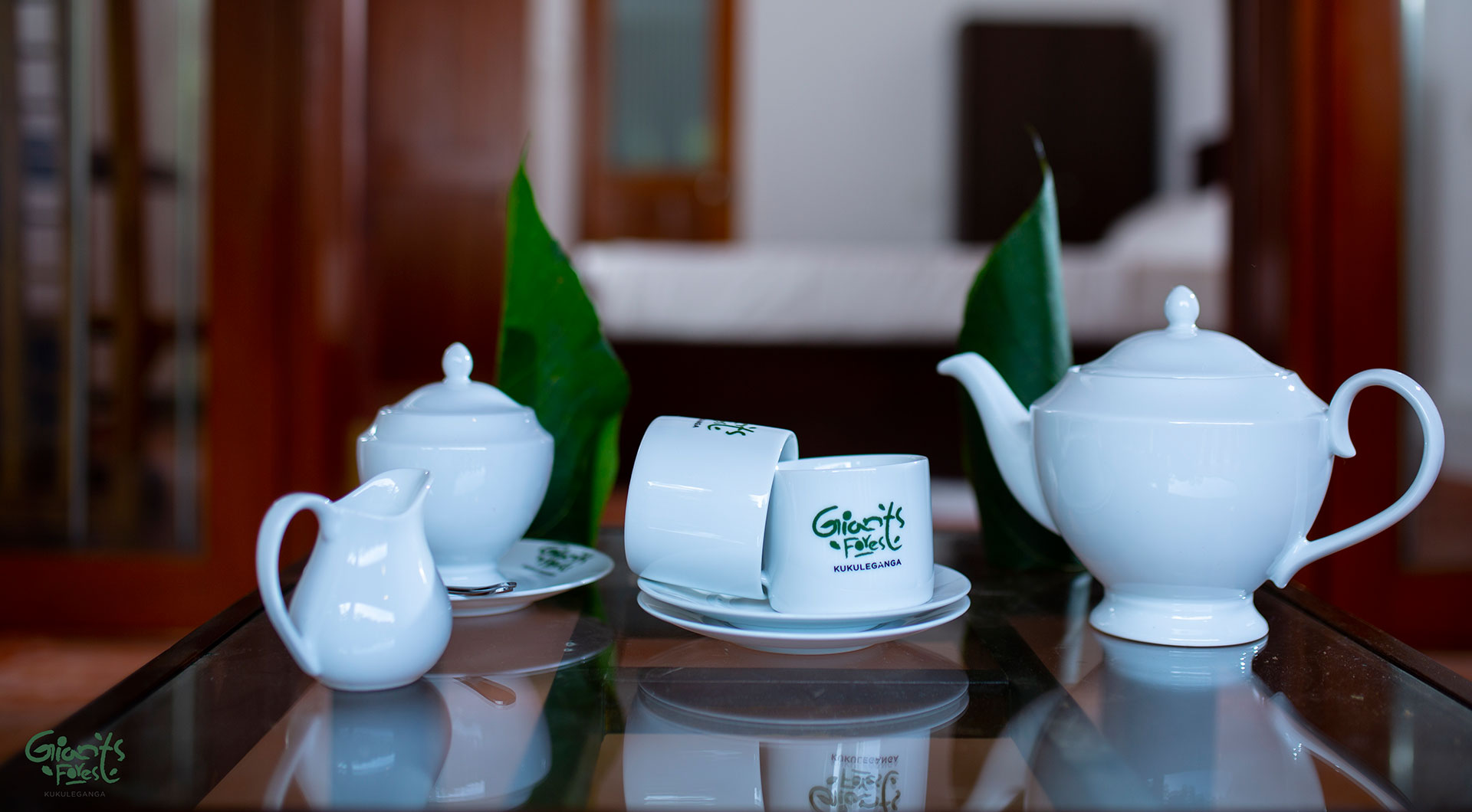 Tea served in the hotel’s own branded cups
