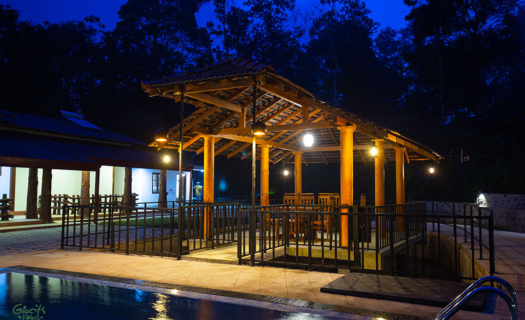 The pool hut
